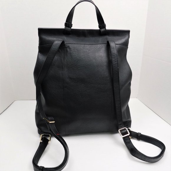 OOAK Upcycled Reworked Leather Floral Splatter Paint Backpack (6222) - Picture 4 of 10